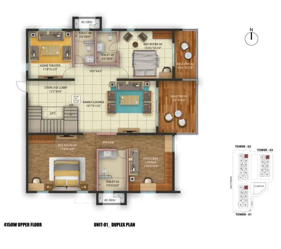 2380 West Facing Floor Plan Cybercity
