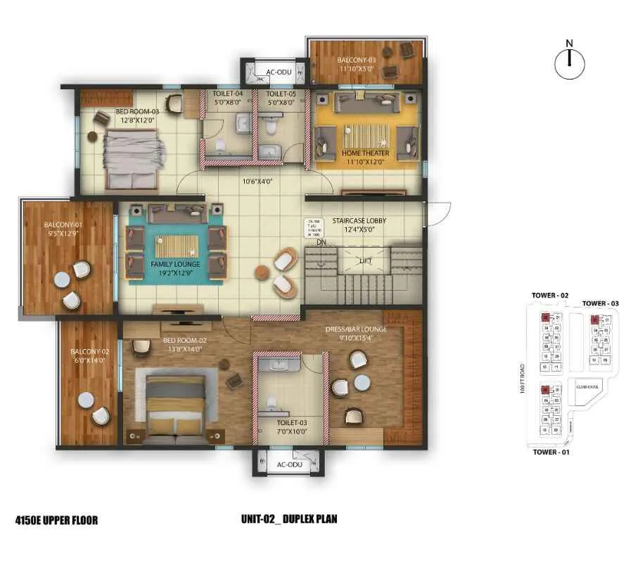 2380 West Facing Floor Plan Cybercity