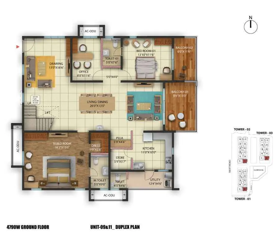 2380 West Facing Floor Plan Cybercity